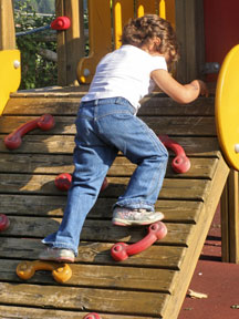 Child on Climbing Frame
